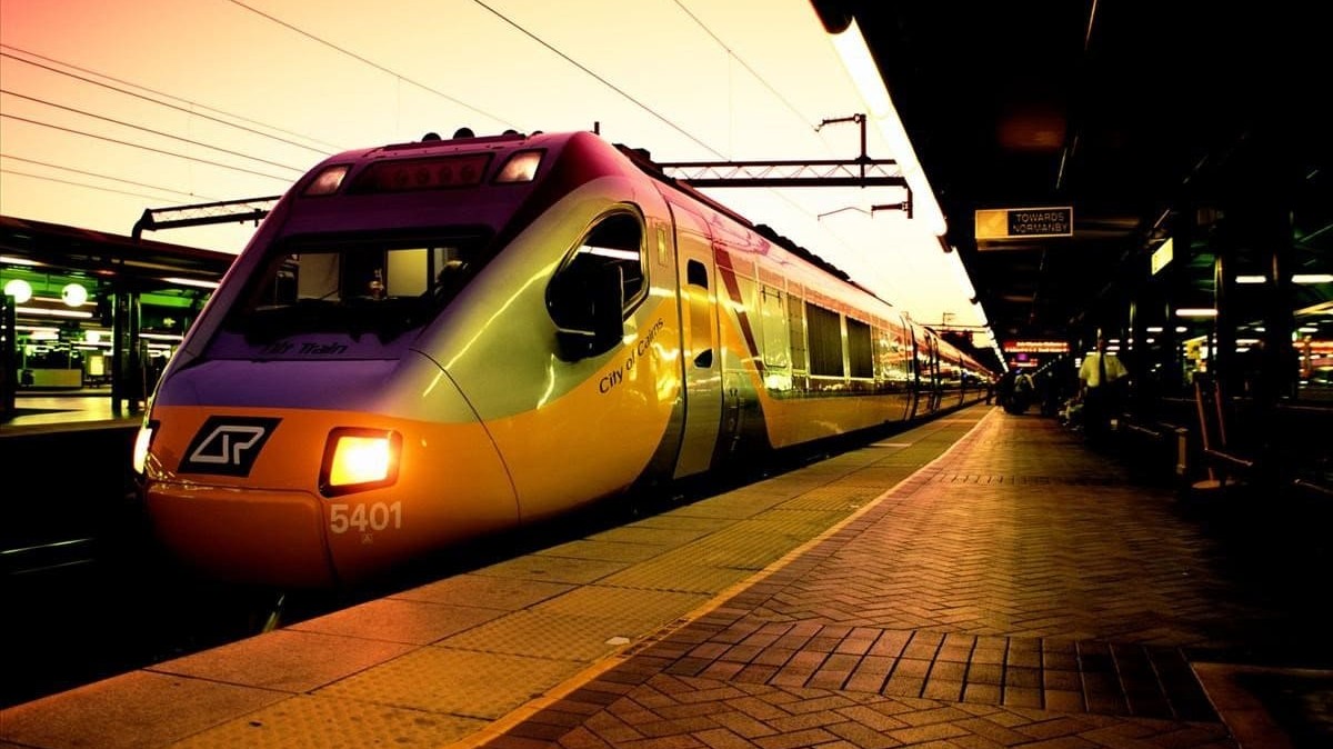 Queensland Rail electric train on the Central Queensland Coal Network, part of the traction power SCADA replacement program